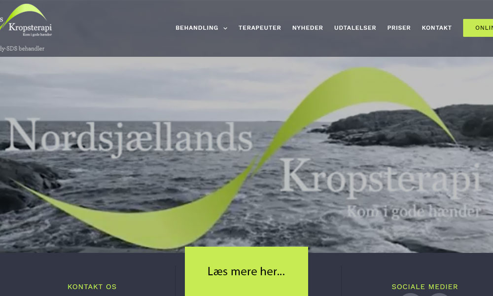 Ny hjemmeside, Body SDS, Nordsjællands Kropsterpi, Hillerød, Stor København